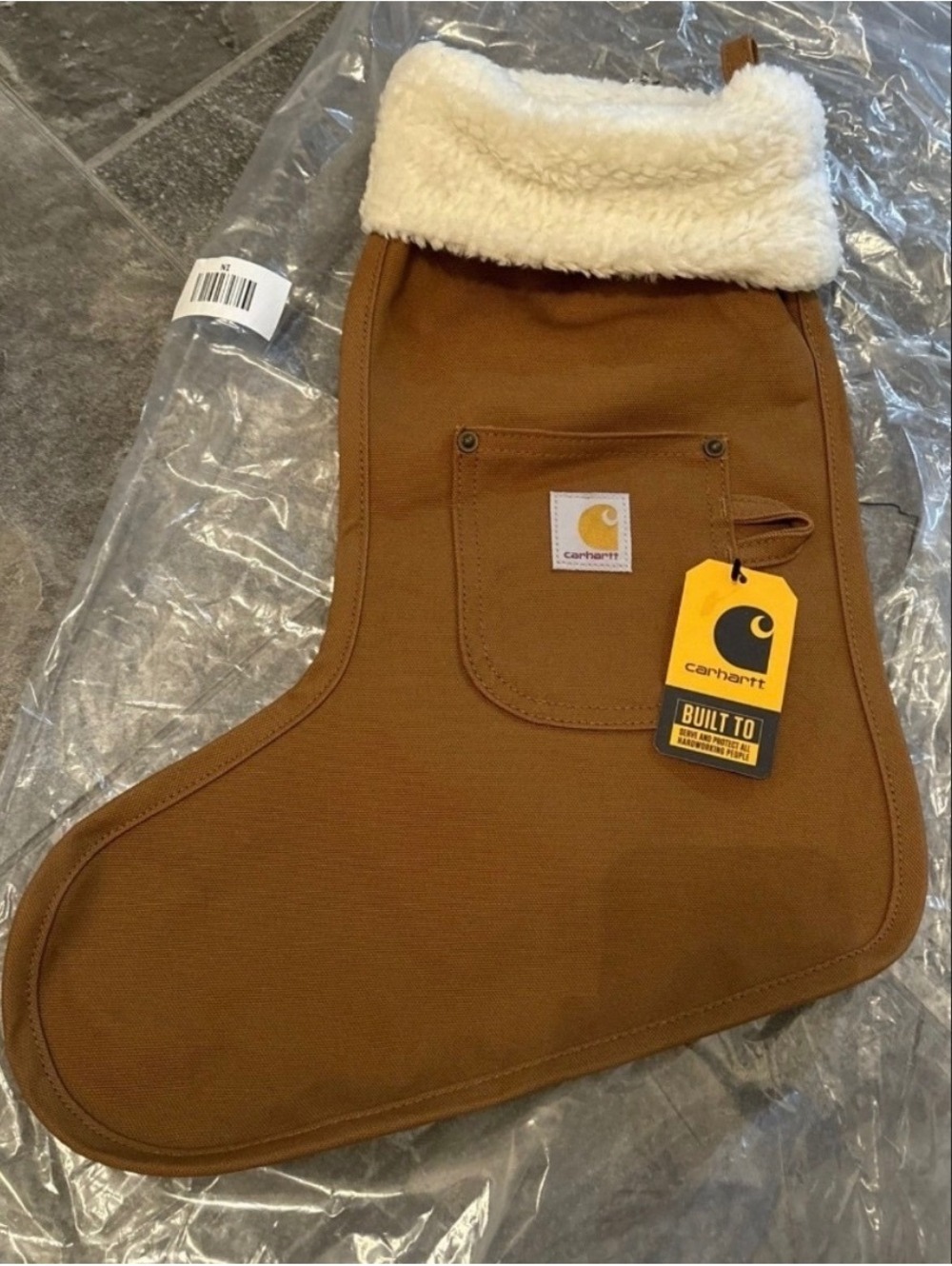 Carhartt WIP - Brown Sherpa-Lined Christmas Stocking